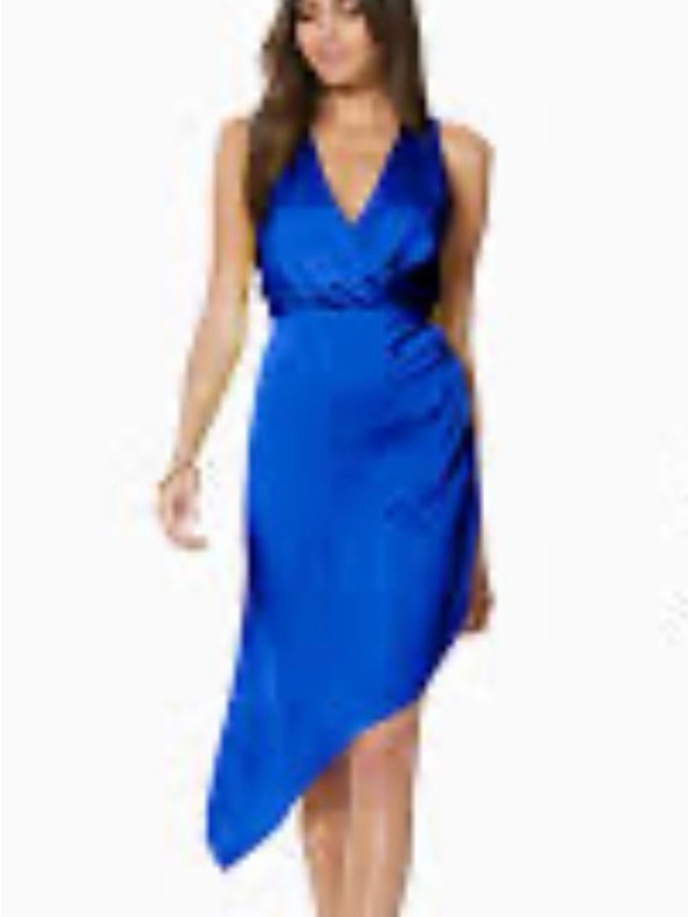 Ramy Brook Cobalt Blue Sleeveless Asymmetrical Dress